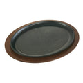 Lodge 13.25 Inch Jumbo Oval Walnut Wood Underliner - Wood Cookware Trivet
