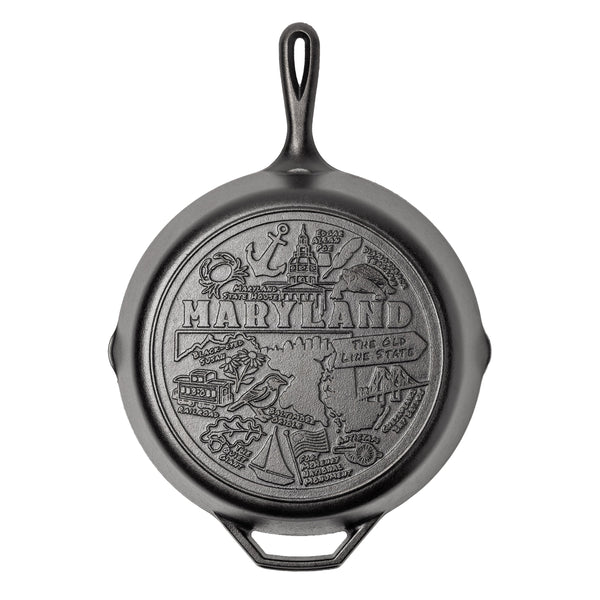 Lodge American Road Trip: 12 Inch Seasoned Cast Iron Skillet, Maryland - Cookware