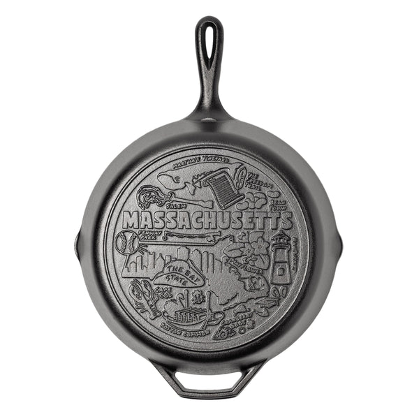 Lodge American Road Trip: 12 Inch Seasoned Cast Iron Skillet, Massachusetts - Cookware