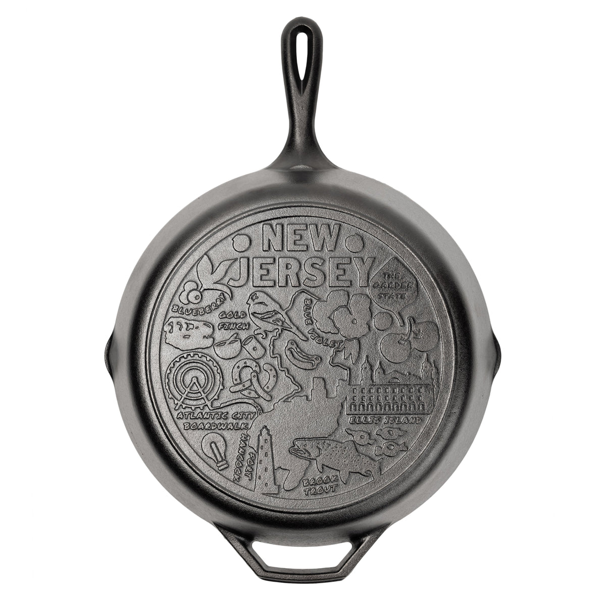 Lodge American Road Trip: 12 Inch Seasoned Cast Iron Skillet, New Jersey - Cookware