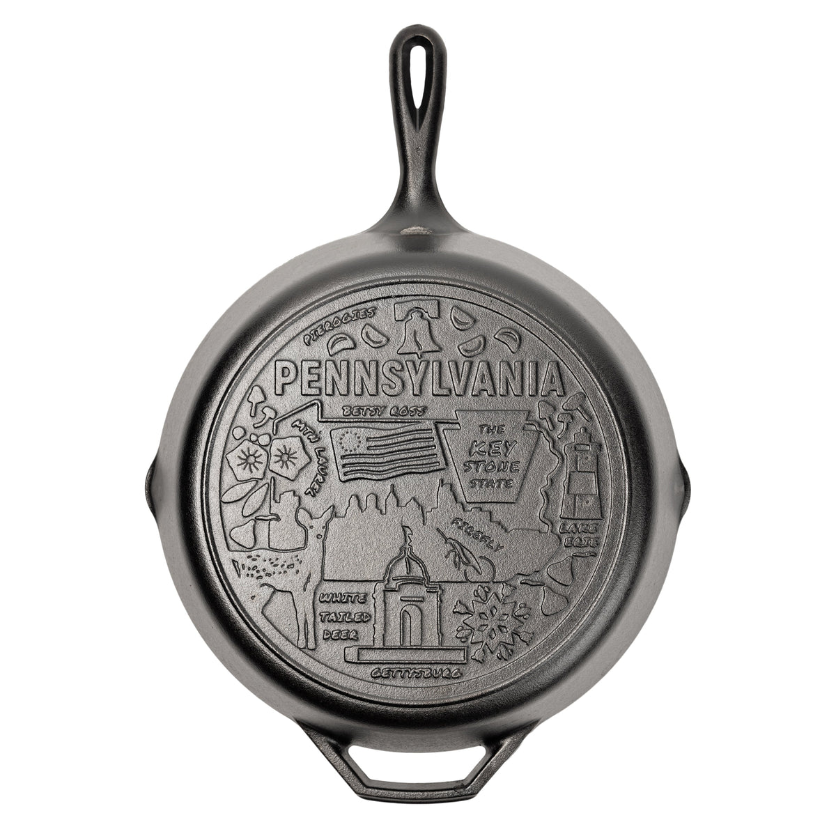 Lodge American Road Trip: 12 Inch Seasoned Cast Iron Skillet, Pennsylvania - Cookware