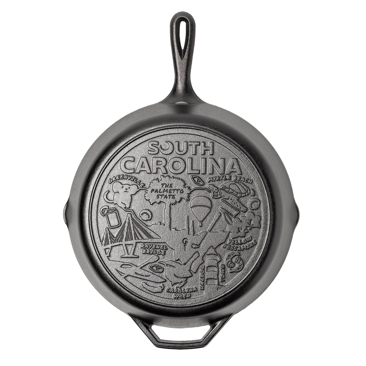 Lodge American Road Trip: 12 Inch Seasoned Cast Iron Skillet, South Carolina - Cookware