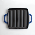 Lodge USA Enamel 11 Inch Enameled Cast Iron Grill Pan