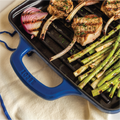 Lodge USA Enamel 11 Inch Enameled Cast Iron Grill Pan