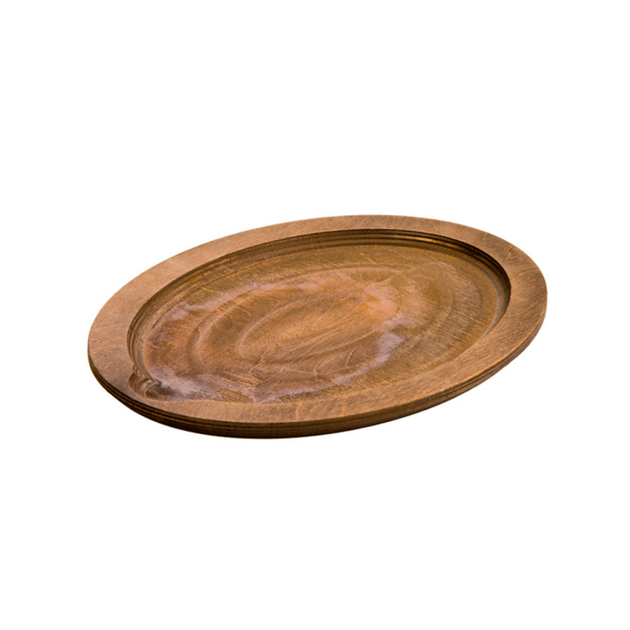Lodge 13.25 Inch Jumbo Oval Walnut Wood Underliner - Wood Cookware Trivet