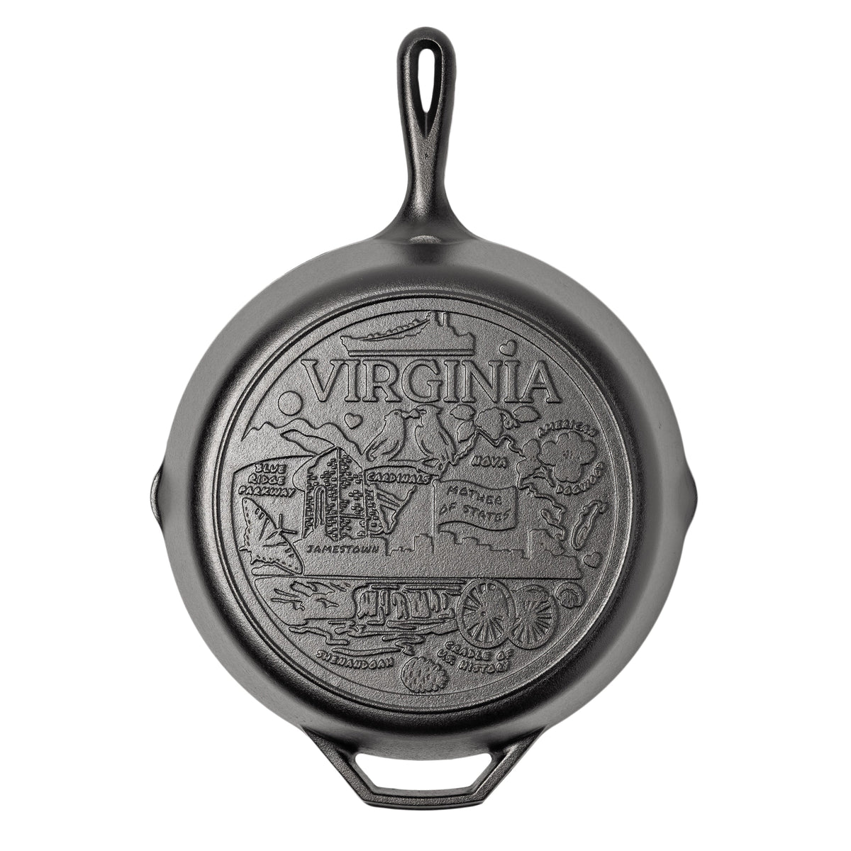 Lodge American Road Trip: 12 Inch Seasoned Cast Iron Skillet, Virginia - Cookware