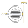 Lodge Dual Handle Cast Iron Grill Pan - Cookware