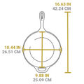 Lodge Chef Collection 10 Inch Seasoned Cast Iron Skillet, USA Frontier - Cookware