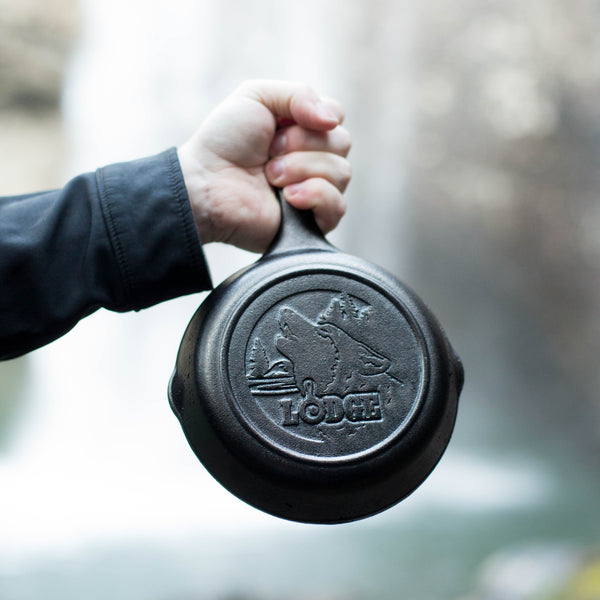 Lodge Wildlife Series 6.5 Inch Cast Iron Wolf Skillet - Cookware