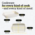 Lodge Medium Stoneware Casserole Dish, 11 x 7.5 Inch - Stoneware Bakeware