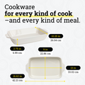 Lodge Large Stoneware Casserole Dish, 13 x 9 Inch - Stoneware Bakeware