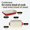 Lodge Large Stoneware Casserole Dish, 13 x 9 Inch - Stoneware Bakeware