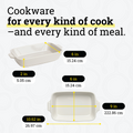 Lodge Small Stoneware Casserole Dish, 9 x 6 Inch - Stoneware Bakeware