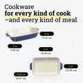 Lodge Small Stoneware Casserole Dish, 9 x 6 Inch - Stoneware Bakeware