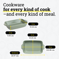 Lodge Small Stoneware Casserole Dish, 9 x 6 Inch - Stoneware Bakeware