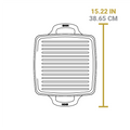 Lodge USA Enamel 11 Inch Enameled Cast Iron Grill Pan